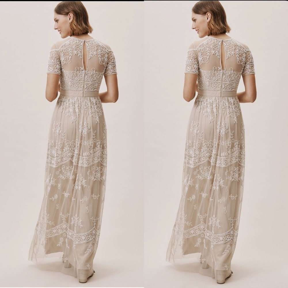 - BHLDN Ruby Dress Beaded Gown - Picture 3 of 11